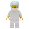 Man, Plain White, Helmet and Visor