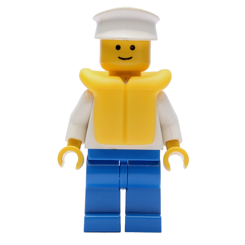 LEGO White Torso with Anchor, Blue Legs, White Hat, Life Vest (fig-008303)