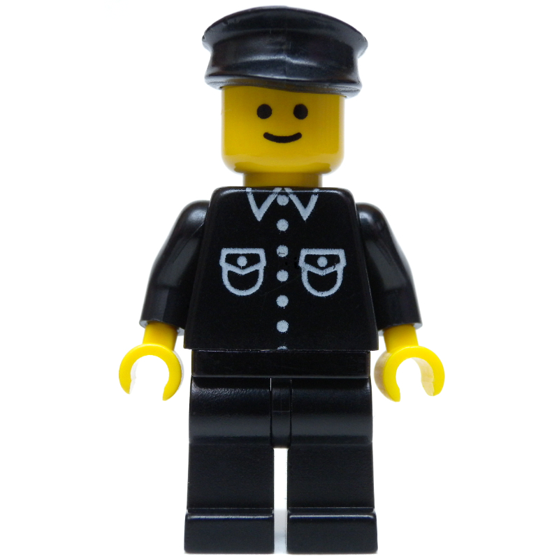 LEGO Black Torso Shirt, Black Legs, Black Hat (fig-008305)