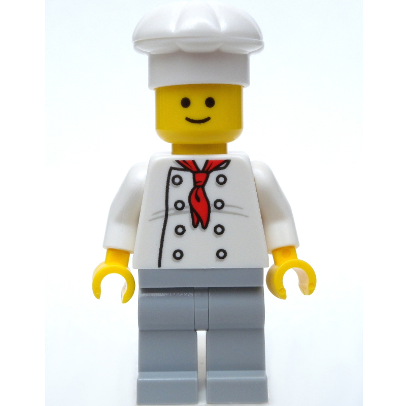 LEGO Chef, Red Neckerchief, Light Bluish Gray Legs (fig-008311)