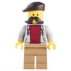 Light Bluish Grey Torso, Dark Tan Legs, Mustache, Barrett