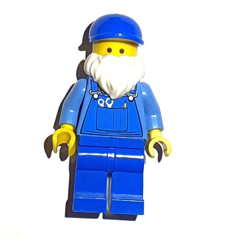 LEGO Medium Blue Torso, Blue Legs, Blue Cap, White Beard (fig-008323)