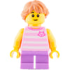 Kid, Bright Pink Torso, Medium Lavender Legs, Medium Nougat Hair
