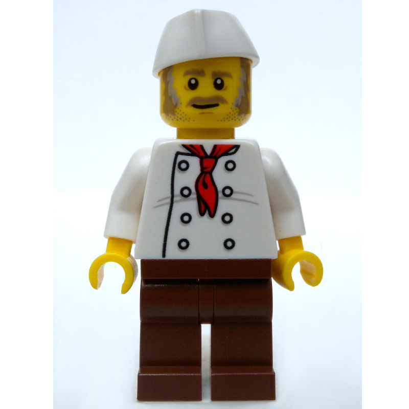 LEGO Chef - White Torso, Reddish Brown Legs (fig-008340)