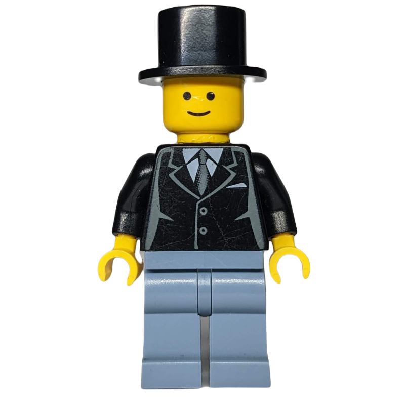 LEGO Groom, Black Torso, Sand Blue Legs (fig-008357)