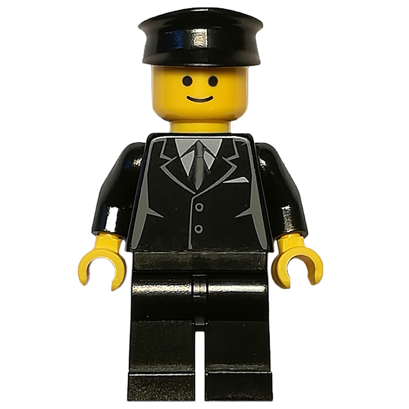 LEGO Black Torso Jacket, Black Legs, Black Hat (fig-008368)