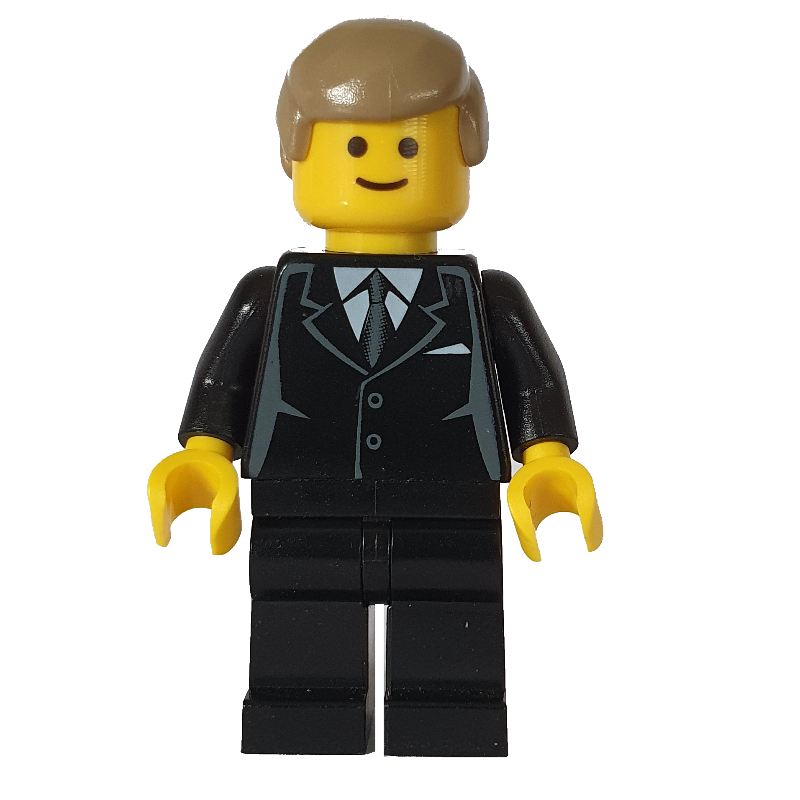LEGO Groom, Mannequin, Dark Tan Hair (fig-008377)