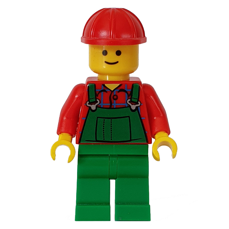 LEGO Red Torso, Green Overall, Red Hat (fig-008378)