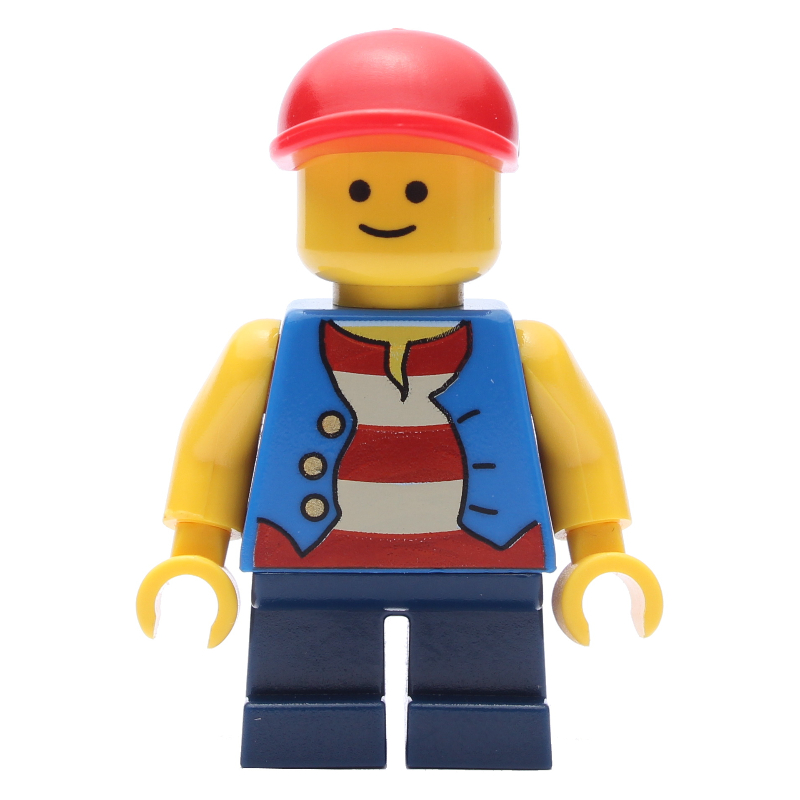 LEGO Kid, Blue Torso, Dark Blue Legs, Red Cap (fig-008380)