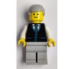 Black Torso Jacket, Light Bluish grey Legs, Light Bluish Grey Hair