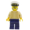 Tan Torso Sweater, Dark Blue Legs, Captain Hat