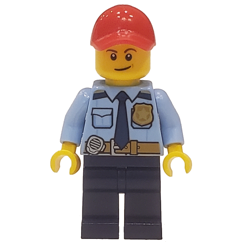 LEGO Police - Bright Light Blue Shirt, Dark Blue Legs (fig-008435)