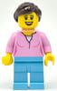 Bright Pink Torso, Medium Azure Legs, Dark Brown Hair