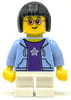 Kid, Bright Light Blue Torso, White Legs, Black Hair