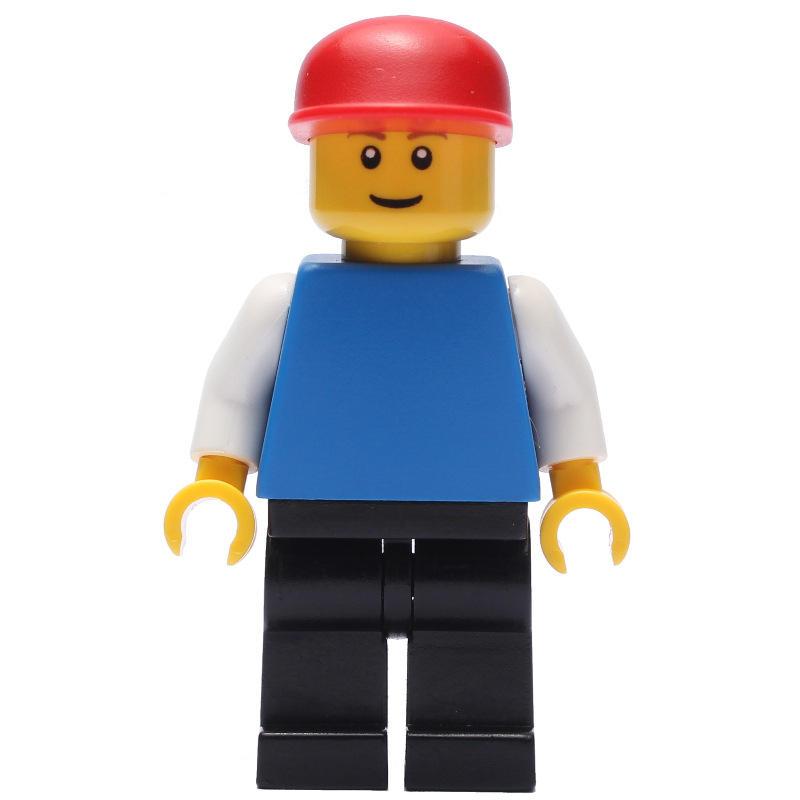 LEGO Blue Torso, Black Legs, Red Cap (fig-008500)