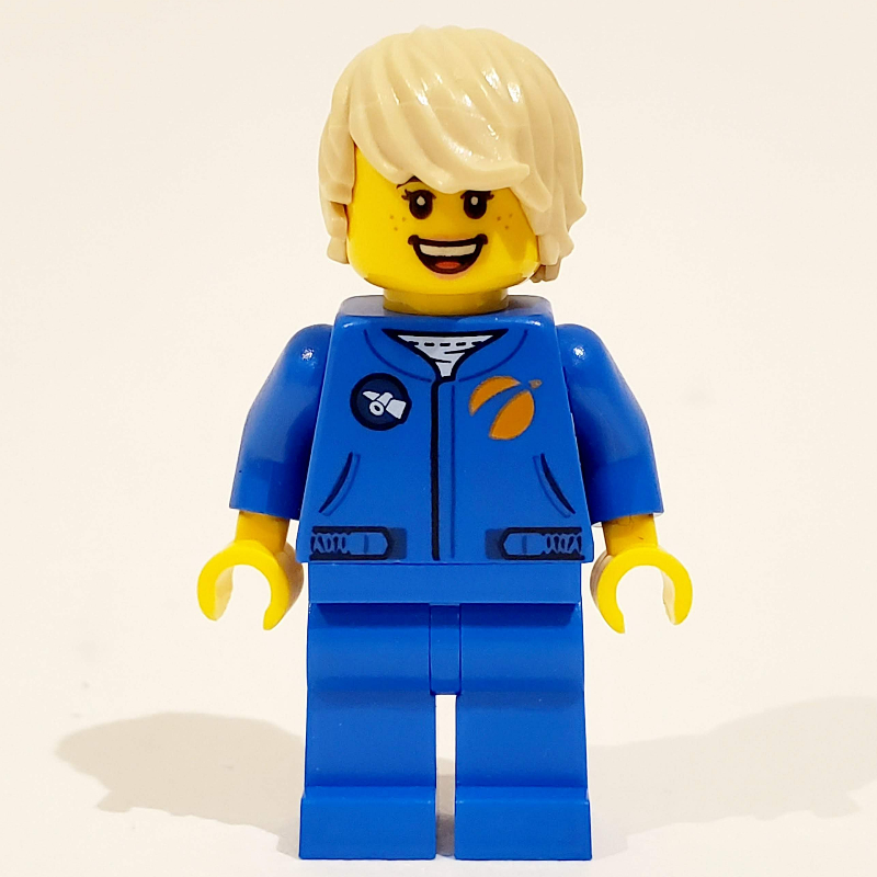 LEGO Astronaut - Blue Torso and Legs, Tan Hair (fig-008510)