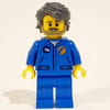 Astronaut - Blue Torso and Legs, Dark Bluish Grey Hair