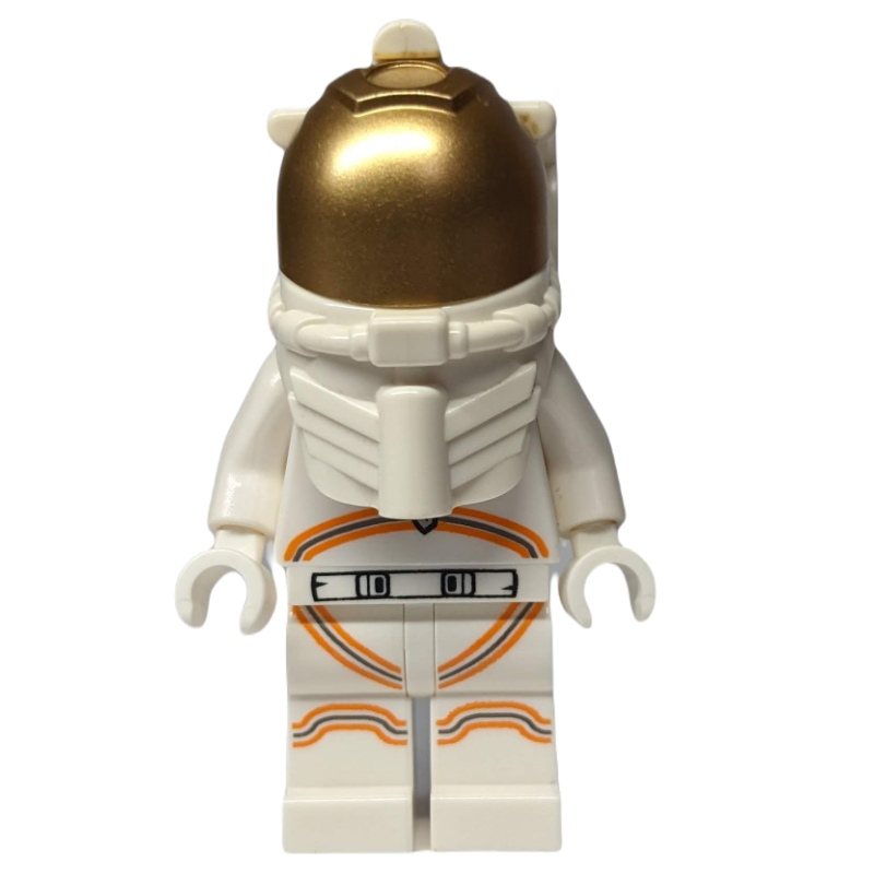 LEGO Astronaut, Woman, White Torso and Legs, Orange Trim (fig-008514)
