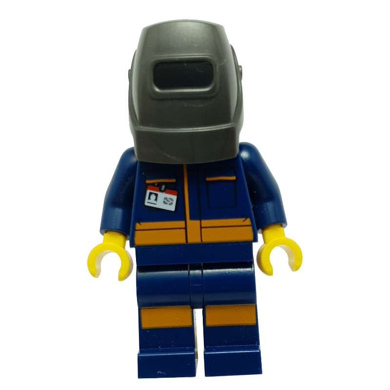 LEGO Technician - Dark Blue Torso, Dark Blue Legs, Welding Mask (fig-008533)