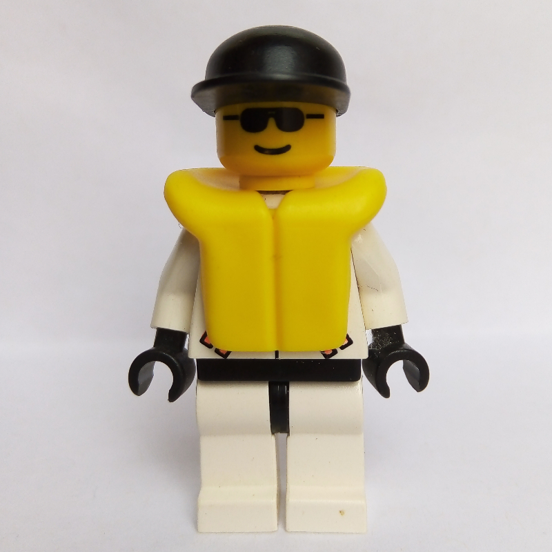 LEGO Res-Q Man, Black Cap, Yellow Life Vest, Sunglasses (fig-008535)