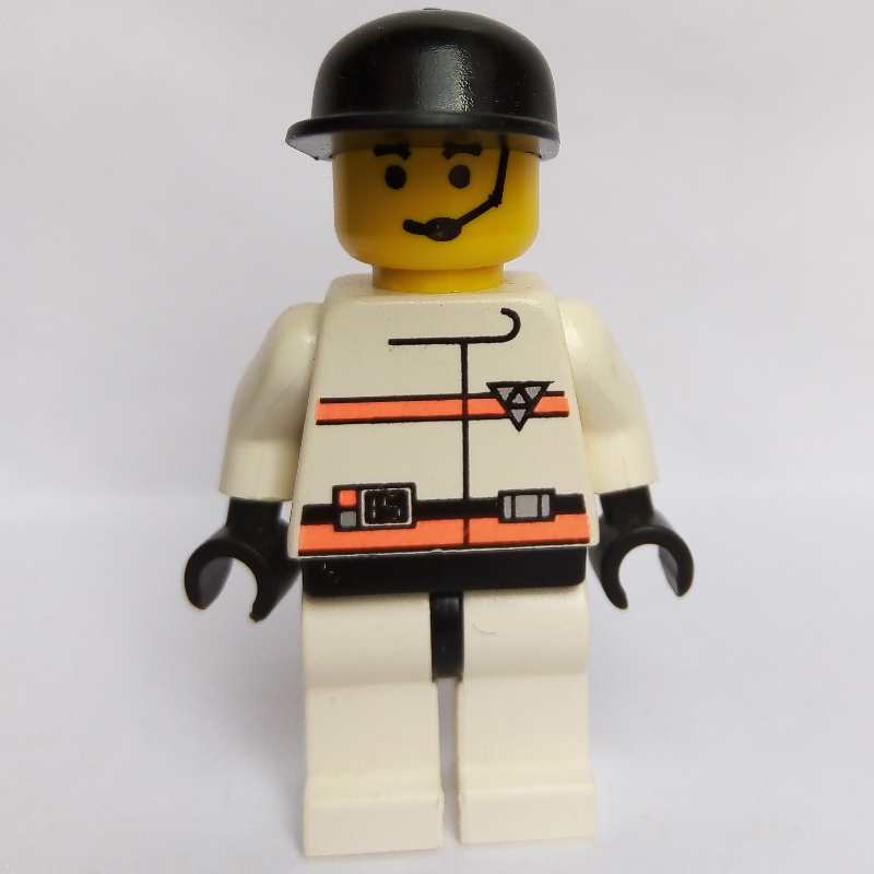 LEGO Res-Q Man, Black Cap, Headset (fig-008536)
