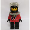 Diver, Man, Red Wetsuit, Black Helmet with Mask, Airtank, Stubble
