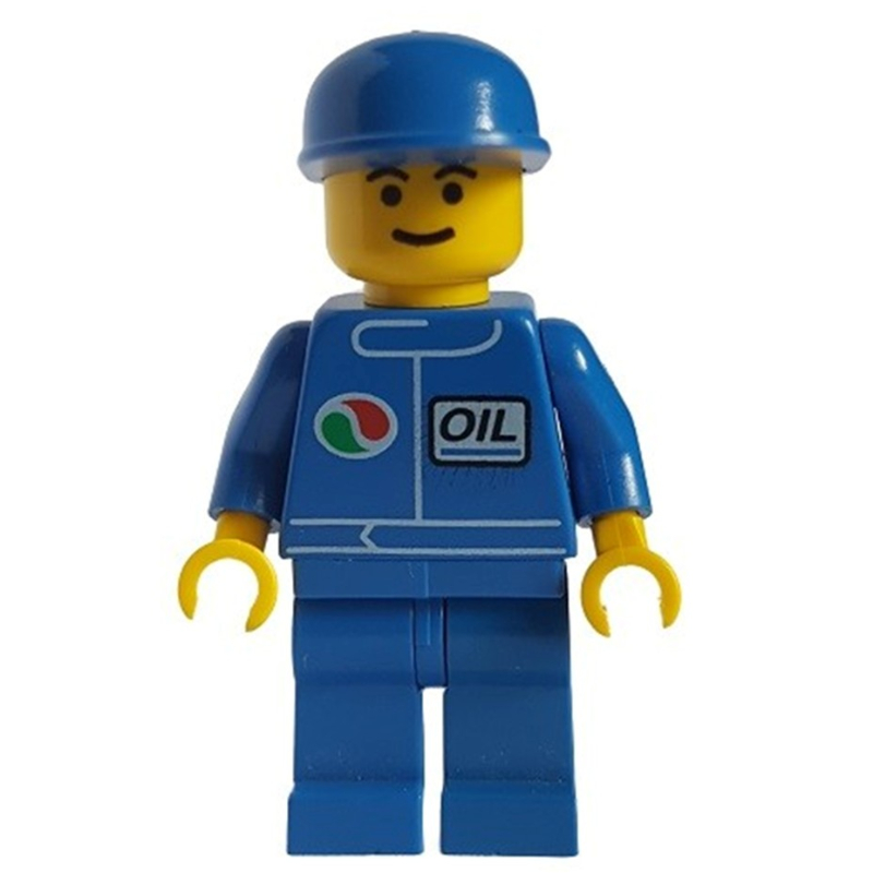 LEGO Racer, Blue Jacket with Octan Logo, Blue Legs, Blue Cap (fig-008586)