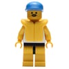 Man, White Tank Top with Windsurfer, Yellow Legs, Blue Cap, Yellow Life Vest, Moustache