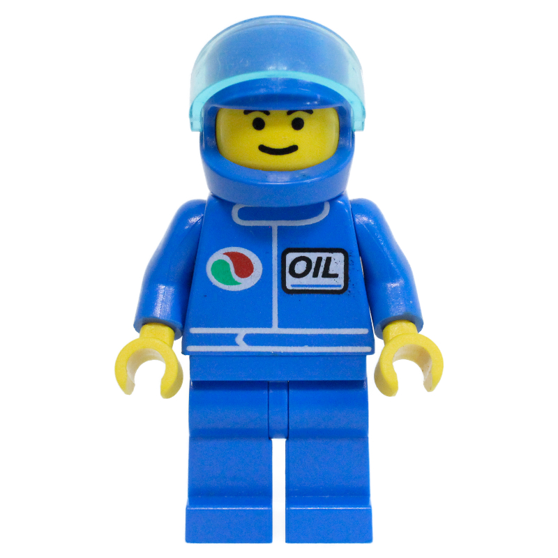 LEGO Racer, Blue Jacket with Octan Logo, Blue Legs, Blue Helmet with Visor (fig-008614)
