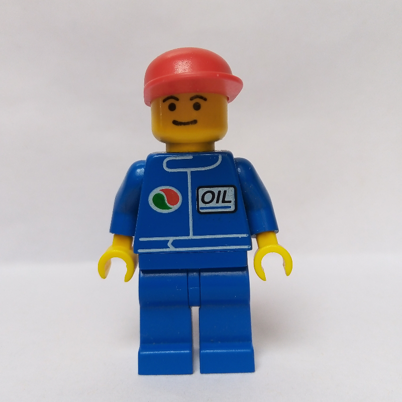 LEGO Racer, Blue Jacket with Octan Logo, Blue Legs, Red Cap (fig-008617)
