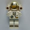 Astronaut, White, Light Gray Hips, Helmet with Large Chrome Gold Visor, Rocket Pack, Headset