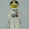 Astronaut, White, Helmet with Large Chrome Gold Visor, Headset