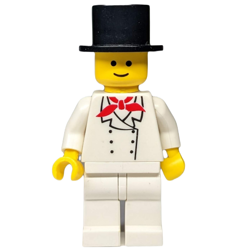 LEGO Chef, Red Neckerchief, White Legs, Top Hat (fig-008732)