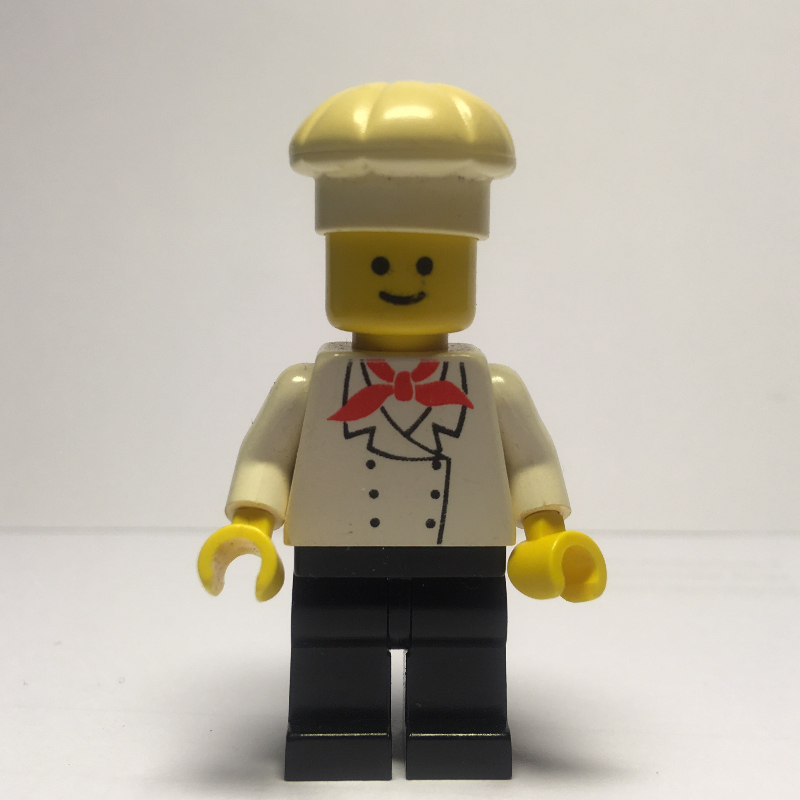 LEGO Chef, Red Neckerchief, Black Legs (3626a Head) (fig-008753)