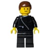 Man, Black Jacket with Zipper, Brown Hair