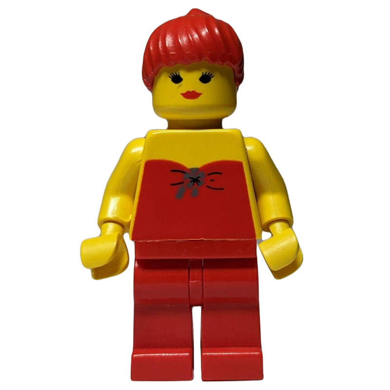 LEGO Woman, Red Halter Top, Red Legs, Red Hair (fig-008832)