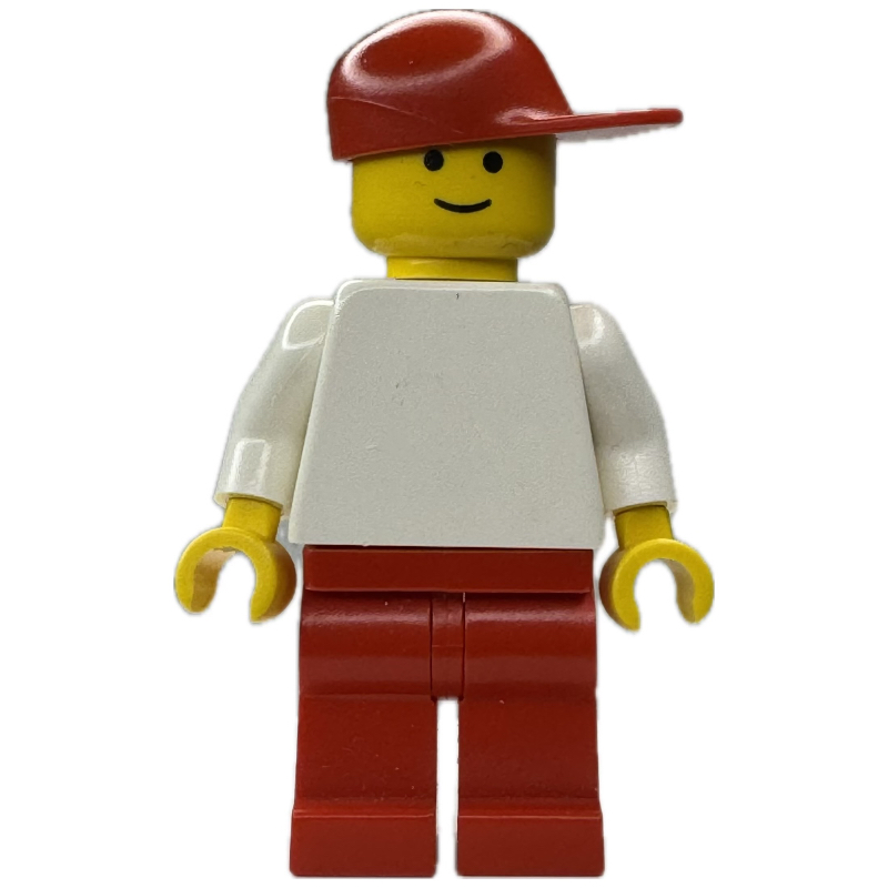 LEGO Man, White Torso, Red Legs, Red Cap (3626a Head) (fig-008839)