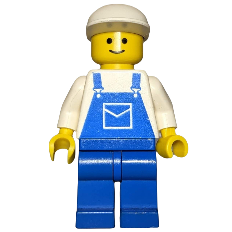 LEGO Man, Blue Overalls, White Cap (fig-008847)