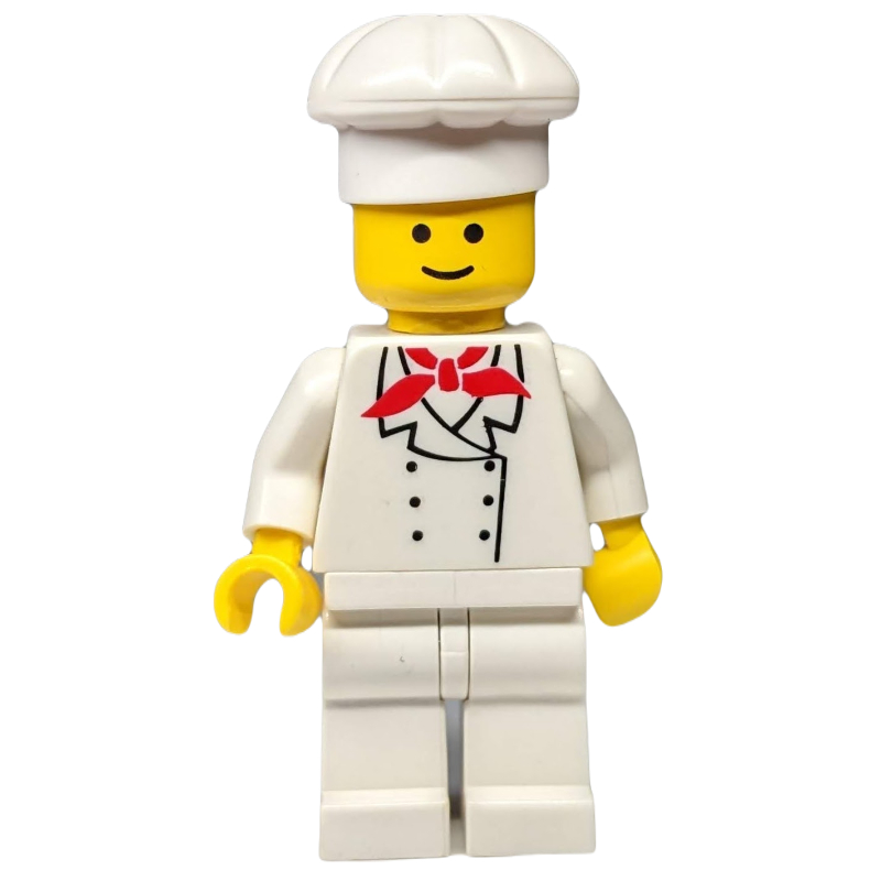 LEGO Chef, Red Neckerchief, White Legs (3626b Head) (fig-008851)