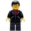 Man, Black Jacket over Red Shirt, Black Legs, Black Hair (3626a Head)
