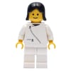 Woman, White Jacket with Zipper, White Legs, Black Hair