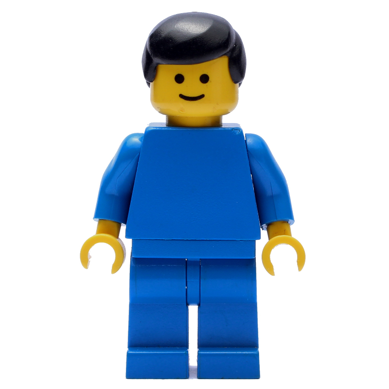 LEGO Man, Plain Blue, Black Hair (fig-008873)