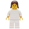 Woman, Plain White, Brown Hair