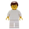 Man, Plain White, Brown Hair
