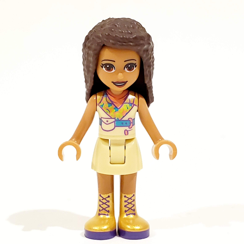 LEGO Andrea - Tan Jacket, Tan Skirt, Dark Brown Hair (fig-008903)