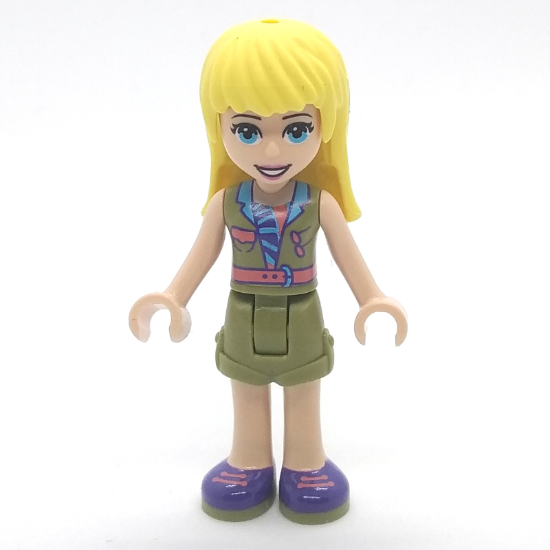 LEGO Stephanie - Olive Green Jacket, Olive Green Skirt, Bright Light Yellow Hair (fig-008904)