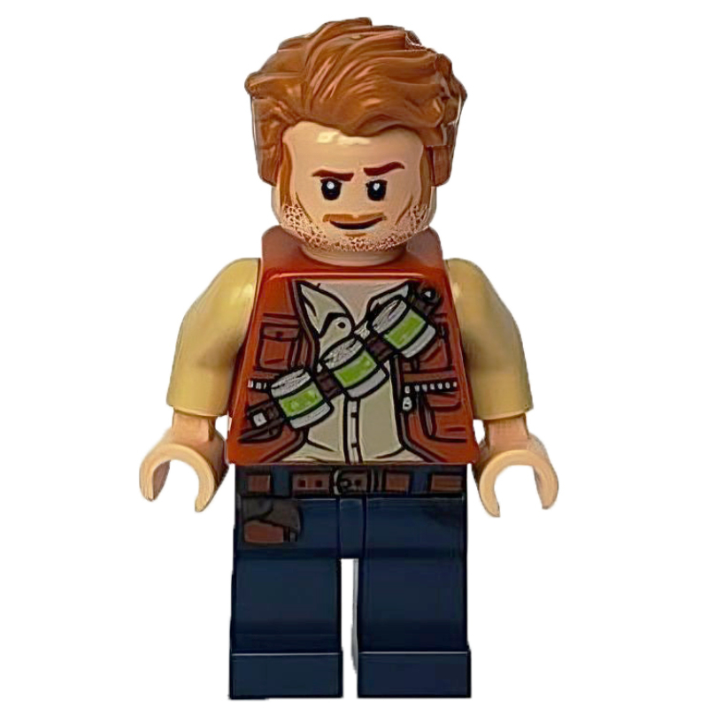 LEGO Owen Grady with Strap with Canisters, Dark Blue Legs (fig-008918)