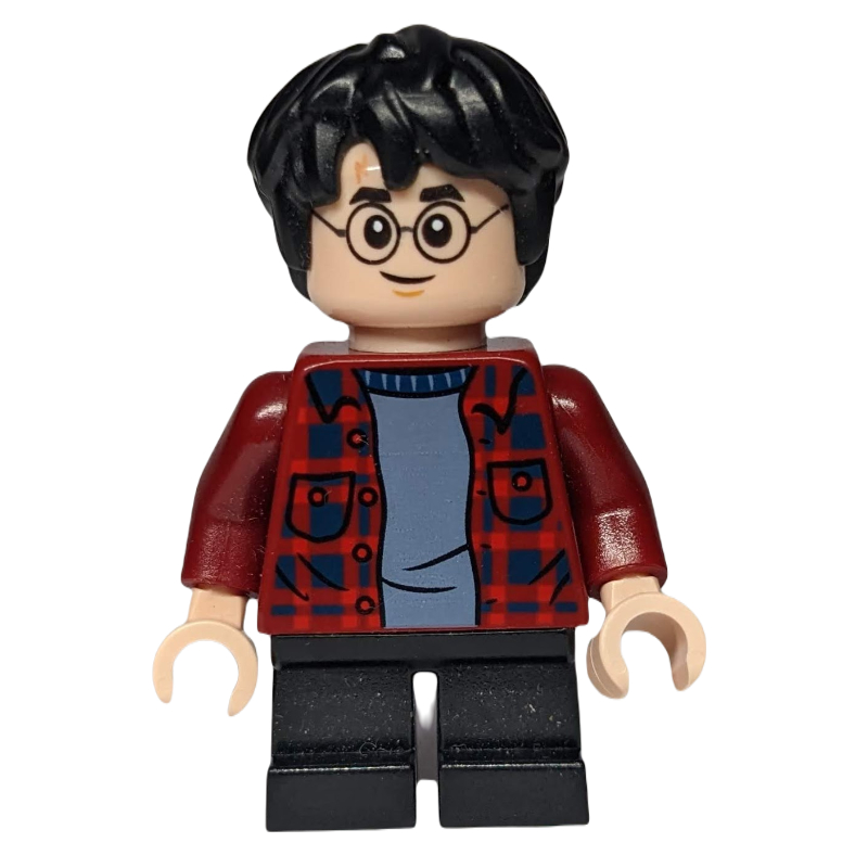 LEGO Harry Potter, Open Dark Red Shirt, Short Black Legs (fig-008927)