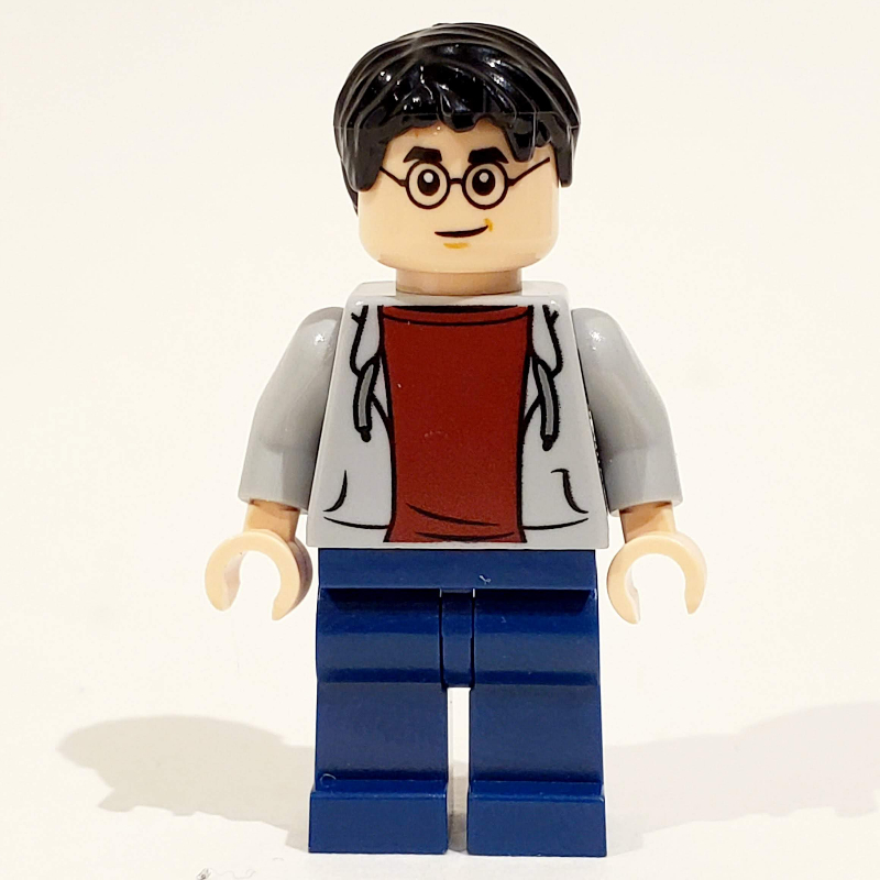 LEGO Harry Potter, Open Light Bluish Gray Jacket over Dark Red Shirt, Dark Blue Legs (fig-008936)