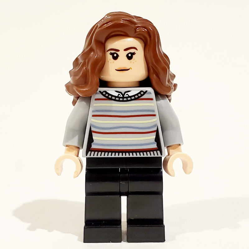 LEGO Hermione Granger, Light Bluish Gray Sweater with Stripes, Black Legs (fig-008944)